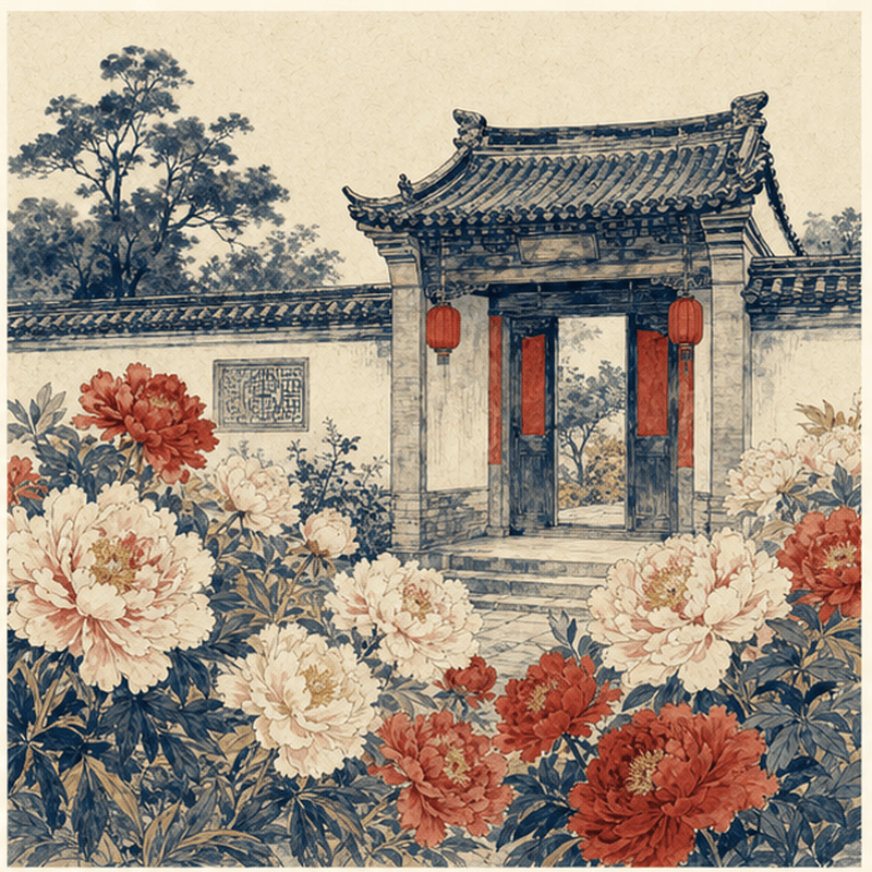 菏泽市地标插画